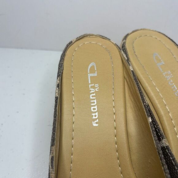 CL by Laundry Nolita Peep Toe Print Wedge Espadrille Sandals Womens - Picture 10 of 11